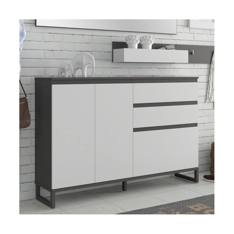 Szafka na buty 150 cm Quayle QXLK231L-M732 Grafit/Secret Grey Meble Forte