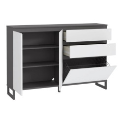 Szafka na buty 150 cm Quayle QXLK231L-M732 Grafit/Secret Grey Meble Forte