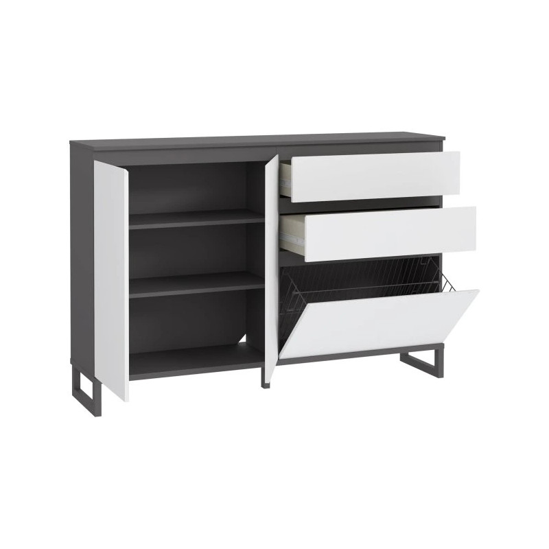 Szafka na buty 150 cm Quayle QXLK231L-M732 Grafit/Secret Grey Meble Forte