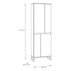 Kompaktowa szafa z półkami QUAYLE 70 cm – nowoczesny styl Lenart