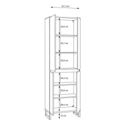 Kompaktowa szafa z półkami QUAYLE 70 cm – nowoczesny styl Lenart