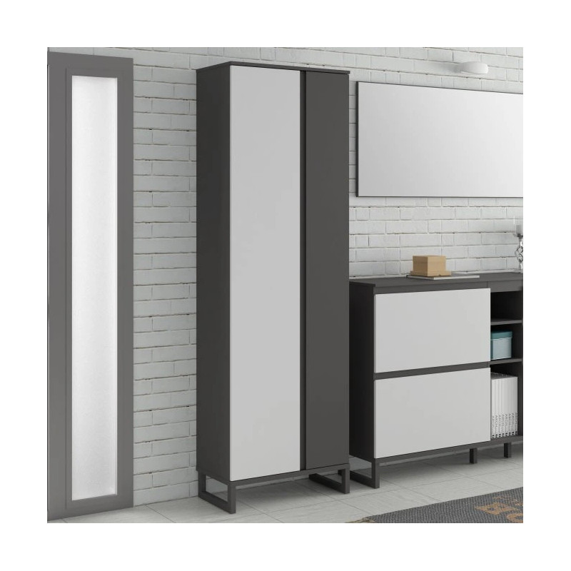 Szafa 70 cm Quayle QXLS722-M732 Grafit/Secret Grey Meble Forte