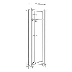 Szafa z drążkiem 70 cm QUAYLE Czarny/Dąb Mauvella – Domowanie.pl