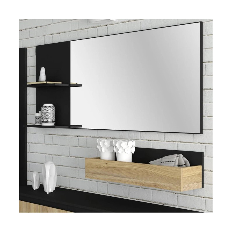 Lustro Quayle QXLD22L-Z13 Czarny Meble Forte