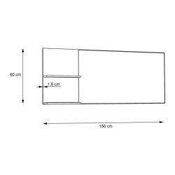 Lustro Quayle QXLD22L-Z13 Czarny Meble Forte