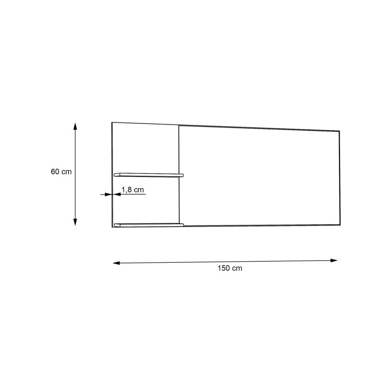 Lustro Quayle QXLD22L-Z13 Czarny Meble Forte