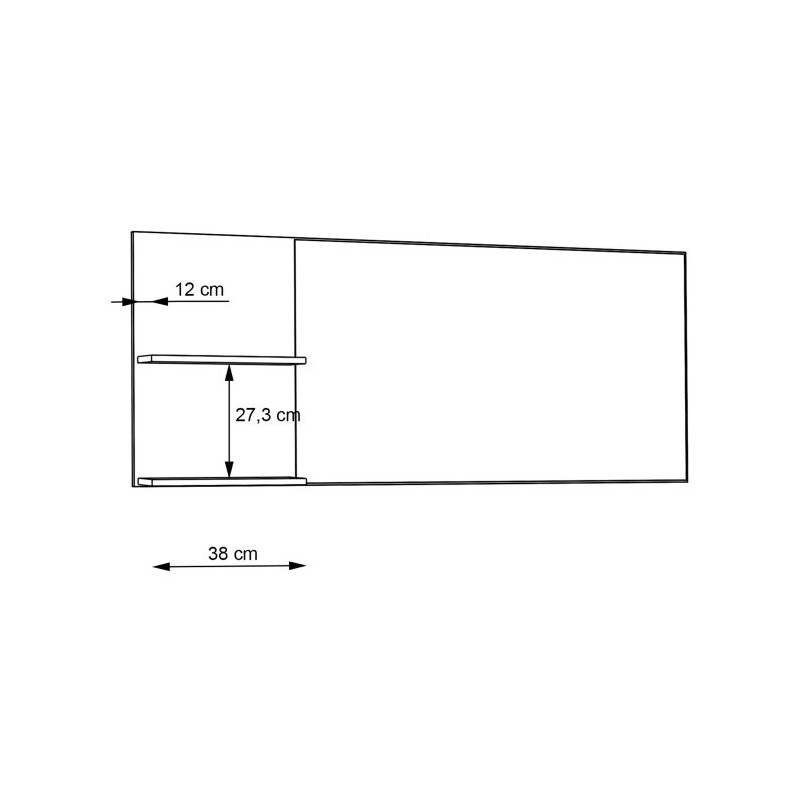 Lustro Quayle QXLD22L-Z13 Czarny Meble Forte