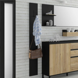 Panel ubraniowy Quayle QXLD701-Z13 Czarny Meble Forte