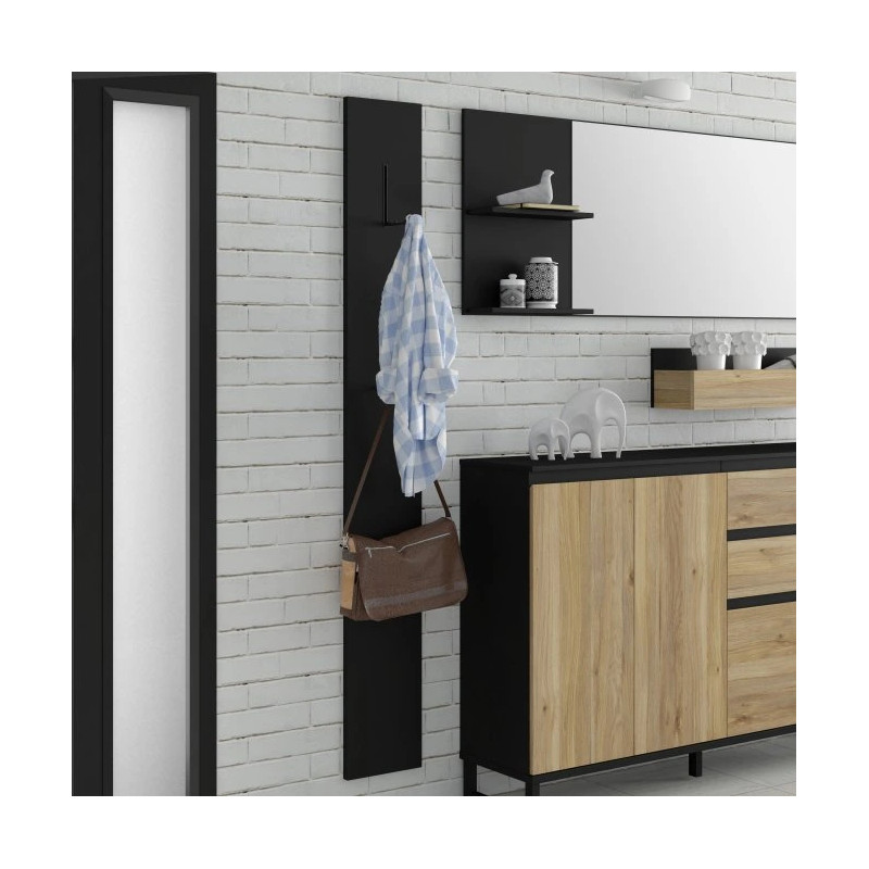 Panel ubraniowy Quayle QXLD701-Z13 Czarny Meble Forte