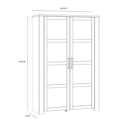 Wysoka witryna CHISBURY 110 cm – Meble Forte | domowanie.pl