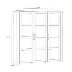 Wysoka witryna CHISBURY 150 cm – Meble Forte | domowanie.pl