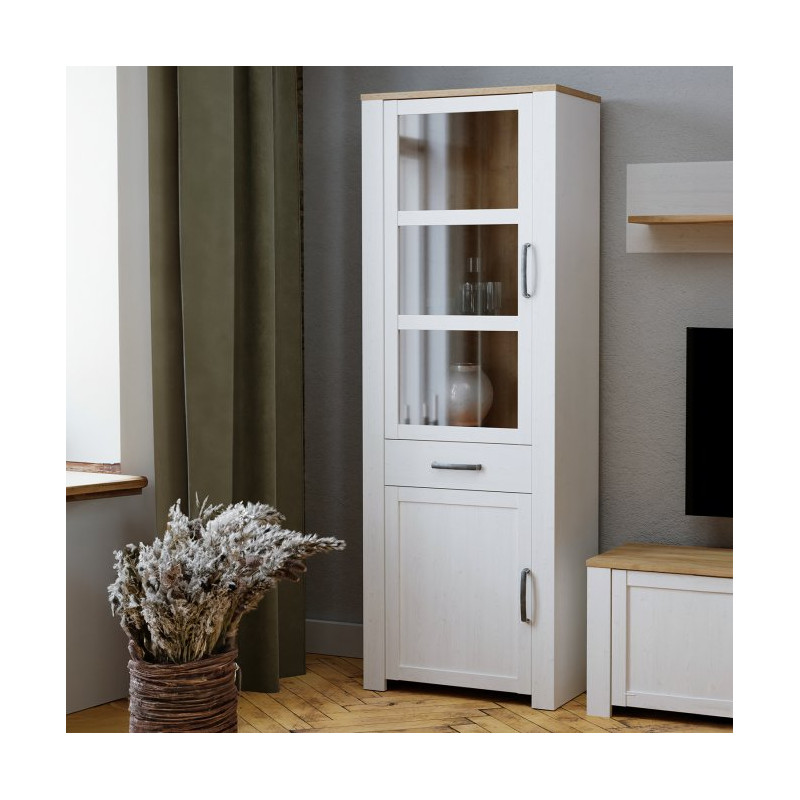 Wąska witryna CHISBURY 70 cm – Meble Forte | domowanie.pl