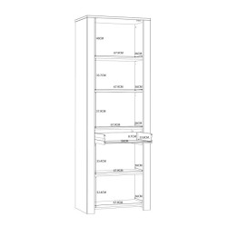 Wąska witryna CHISBURY 70 cm – Meble Forte | domowanie.pl