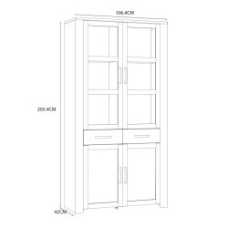 Witryna z szufladami CHISBURY 110 cm – Meble Forte | domowanie.pl
