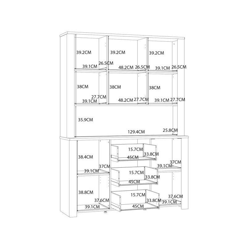 Szeroka witryna CHISBURY 150 cm – Meble Forte | domowanie.pl