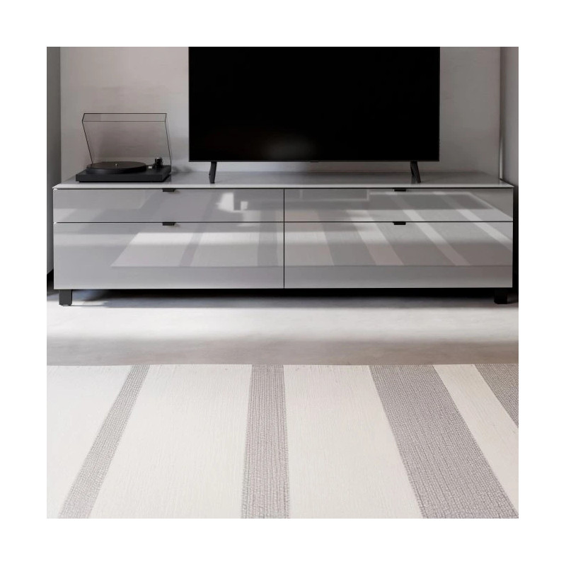 Szafka RTV Poole ENJT221-M534 Szary/Szkło Opti Meble Forte