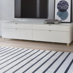 Szafka RTV Poole ENJT221-C605 Biały/Szkło Opti Meble Forte