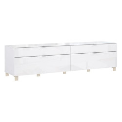 Szafka RTV Poole ENJT221-C605 Biały/Szkło Opti Meble Forte