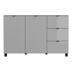 Komoda Poole ENJK331-M534 Szary/Szkło Opti Meble Forte