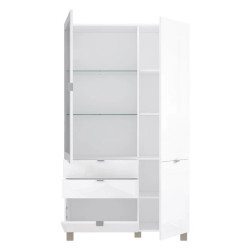 Witryna Poole ENJV721-C605 Biały/Szkło Opti Meble Forte