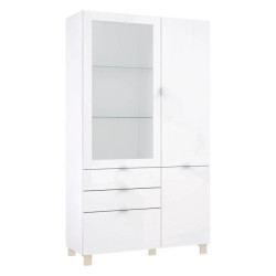 Witryna Poole ENJV721-C605 Biały/Szkło Opti Meble Forte