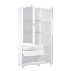 Witryna Poole ENJV721-C605 Biały/Szkło Opti Meble Forte
