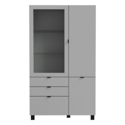 Witryna Poole ENJV721-M534 Szary/Szkło Opti Meble Forte