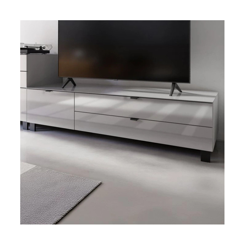 Szafka RTV 165 cm L/P Poole ENJT121-M534 Szary/Szkło Opti Meble Forte