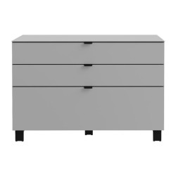 Komoda 110 cm Poole ENJK211-M534 Szary/Szkło Opti Meble Forte