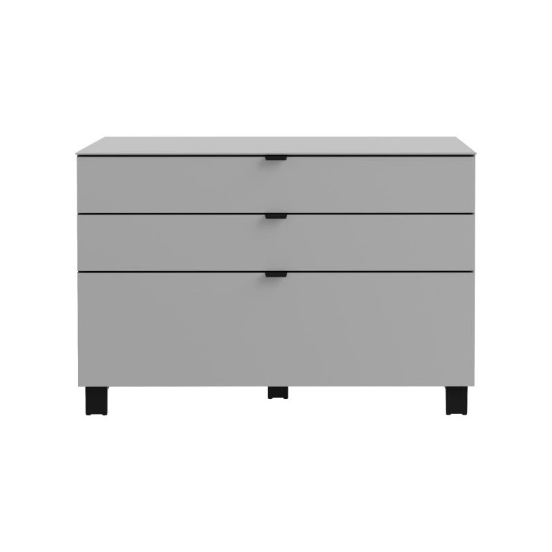 Komoda 110 cm Poole ENJK211-M534 Szary/Szkło Opti Meble Forte