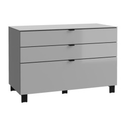 Komoda 110 cm Poole ENJK211-M534 Szary/Szkło Opti Meble Forte