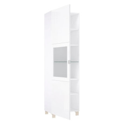 Witryna 60 cm Poole ENJV811-C605 Biały/Szkło Opti Meble Forte