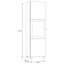 Nowoczesna witryna do salonu – szkło, podświetlenie, cichy domyk