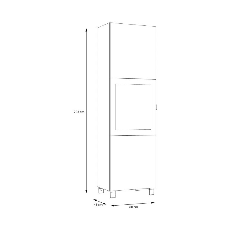 Nowoczesna witryna do salonu – szkło, podświetlenie, cichy domyk
