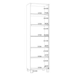 Nowoczesna witryna POOLE 60 cm – szkło Opti i cichy domyk