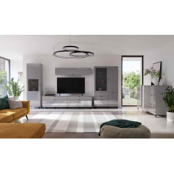 Witryna 60 cm Poole ENJV811-M534 Szary/Szkło Opti Meble Forte