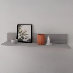 Półka wisząca Poole ENJB01-M534 Szary/Szkło Opti Meble Forte