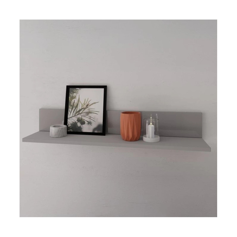 Półka wisząca Poole ENJB01-M534 Szary/Szkło Opti Meble Forte