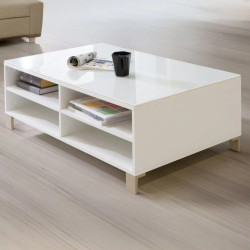 Stolik kawowy Poole CFTT5025-C605 Biały/Szkło Opti Meble Forte