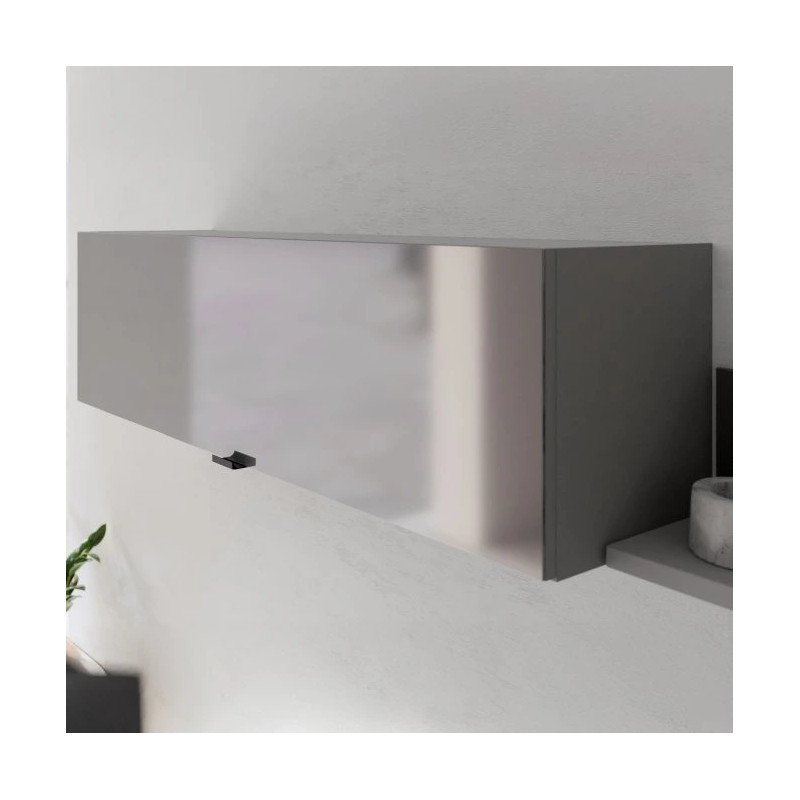 Szafka wisząca 110 cm Poole ENJH121-M534 Szary/Szkło Opti Meble Forte