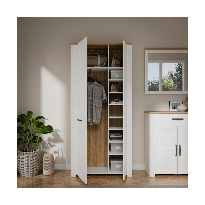 Szafa ubraniowa CHISBURY 94 cm biały – Meble Forte | domowanie.pl