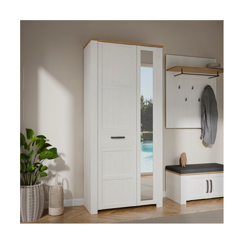 Szafa ubraniowa CHISBURY 94 cm biały – Meble Forte | domowanie.pl