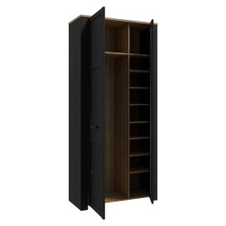 Szafa ubraniowa CHISBURY 94 cm czarny – Meble Forte | domowanie.pl