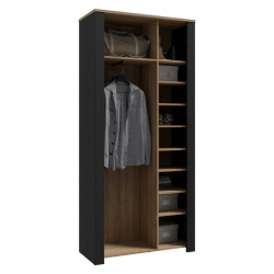 Szafa ubraniowa CHISBURY 94 cm czarny – Meble Forte | domowanie.pl