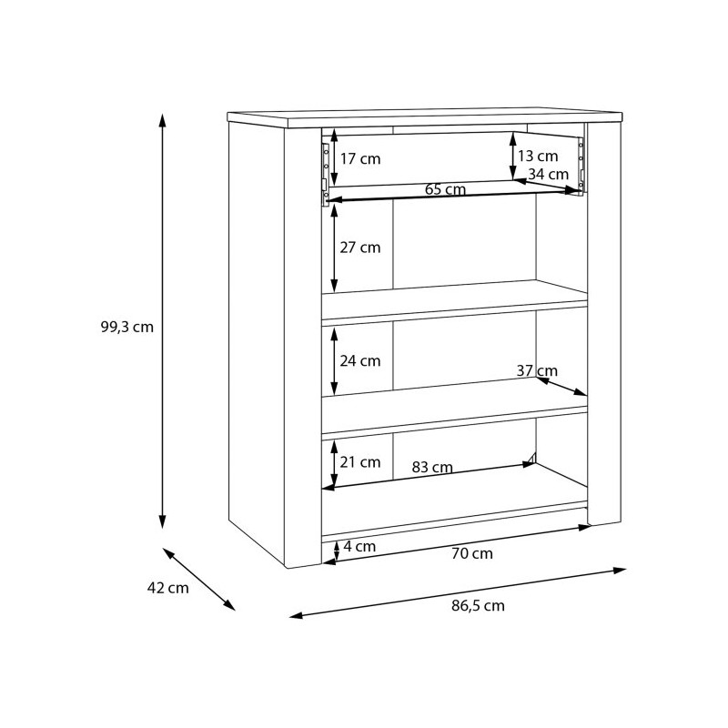 Szafka na buty 86 cm Chisbury BHLD221 Meble Forte