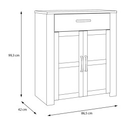 Szafka na buty 86 cm Chisbury BHLD221 Meble Forte czarny
