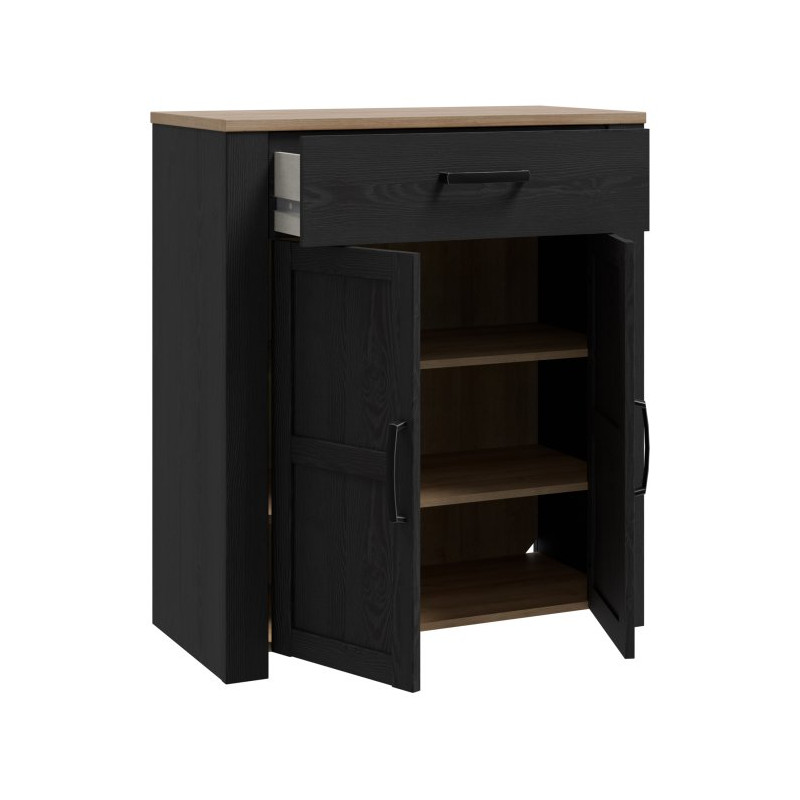 Szafka na buty 86 cm Chisbury BHLD221 Meble Forte czarny