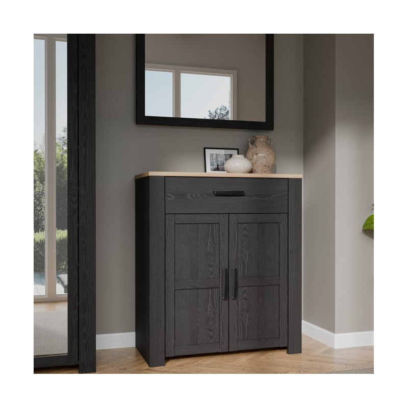 Szafka na buty 86 cm Chisbury BHLD221 Meble Forte czarny