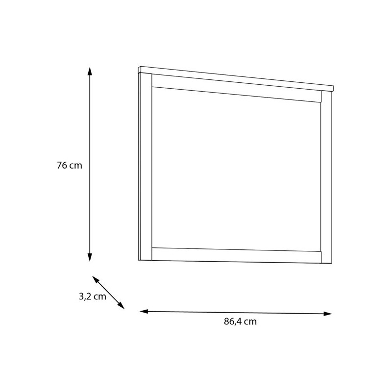 Lustro Chisbury BHLD03 Meble Forte biały | domowanie.pl
