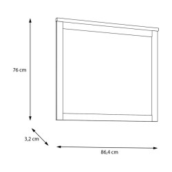 Lustro Chisbury BHLD03 Meble Forte czarny | domowanie.pl